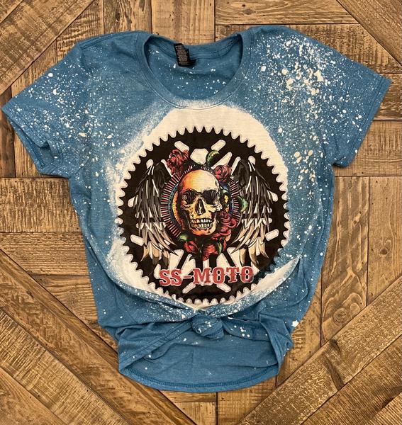 Ladies Skull & Sprocket Tee - SS-MOTO 